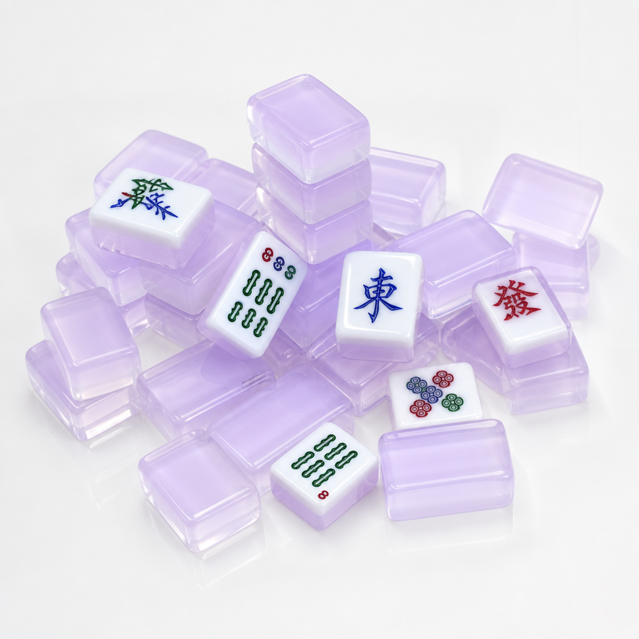 Orchid jelly Mahjong tiles